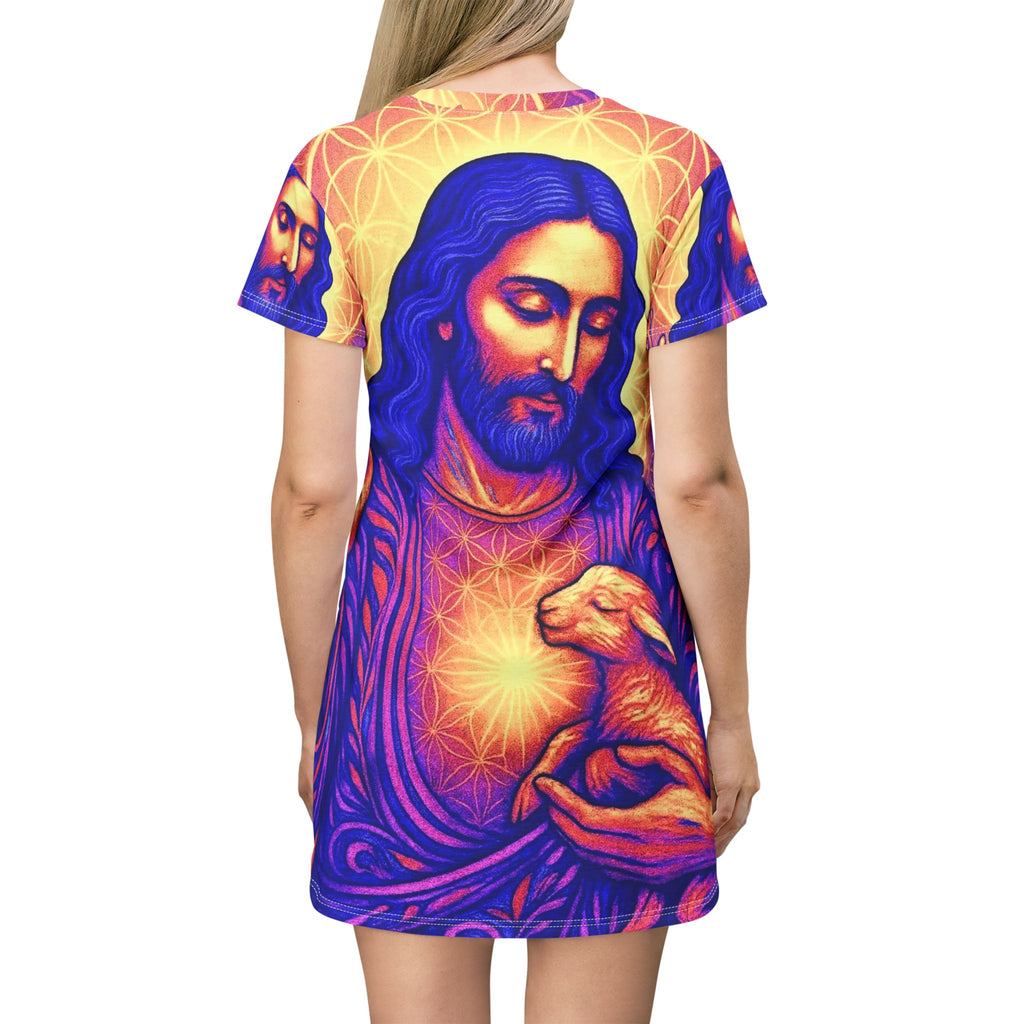 The Lamb T-Shirt Dress (AOP)