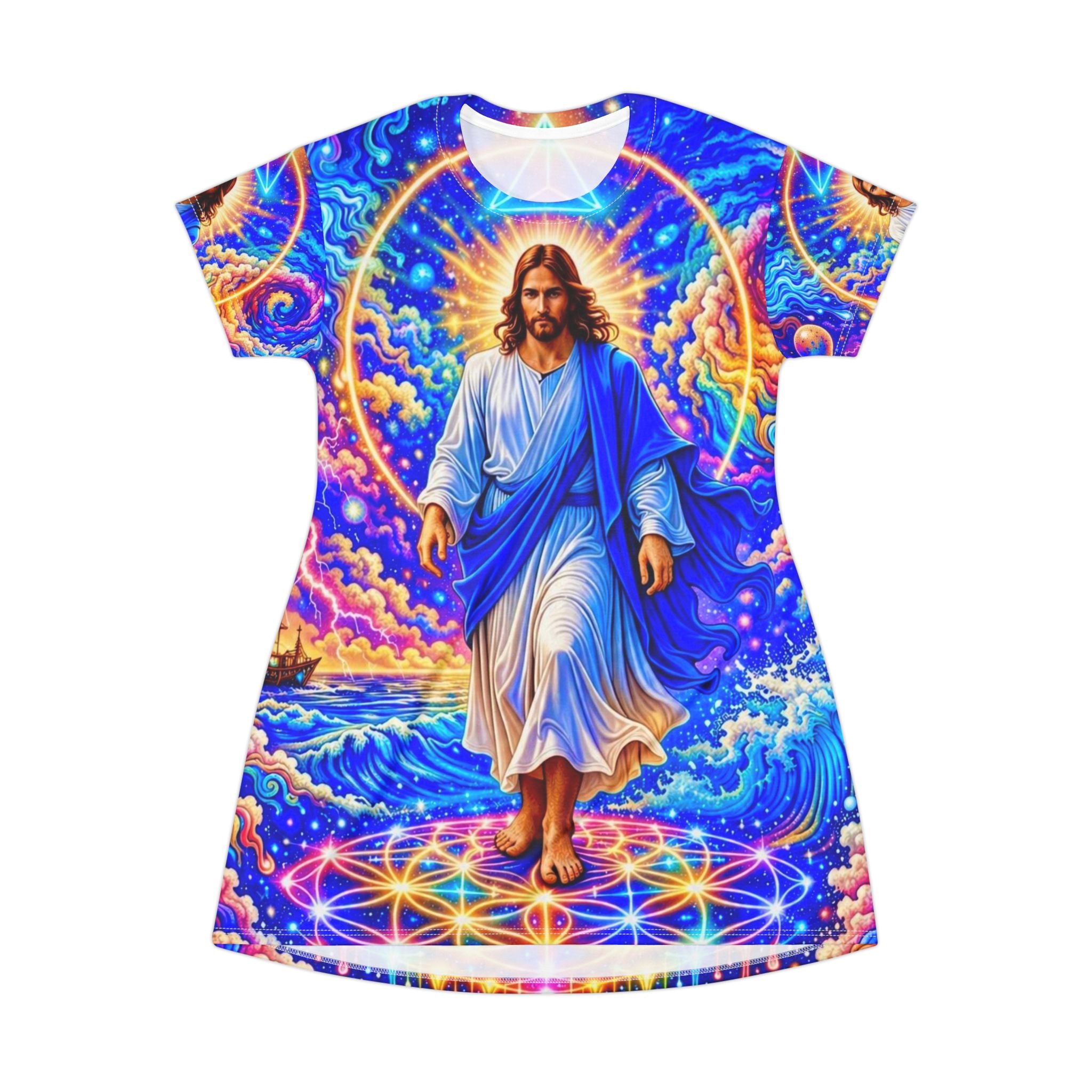 Resplendent Faith T-Shirt Dress (AOP)