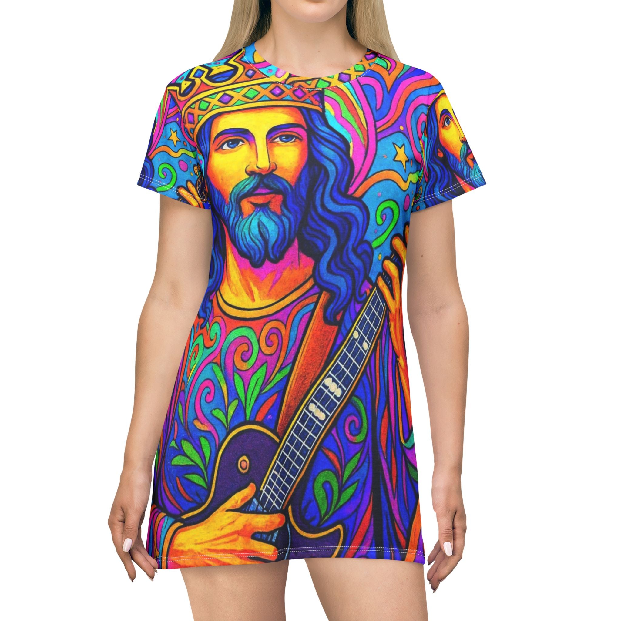 The Official Slamjo Jesus T-Shirt Dress (AOP)