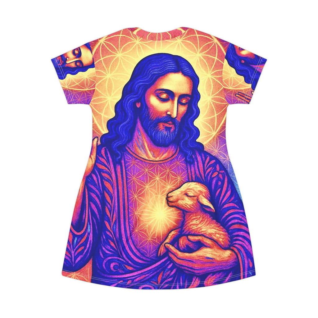 The Lamb T-Shirt Dress (AOP)