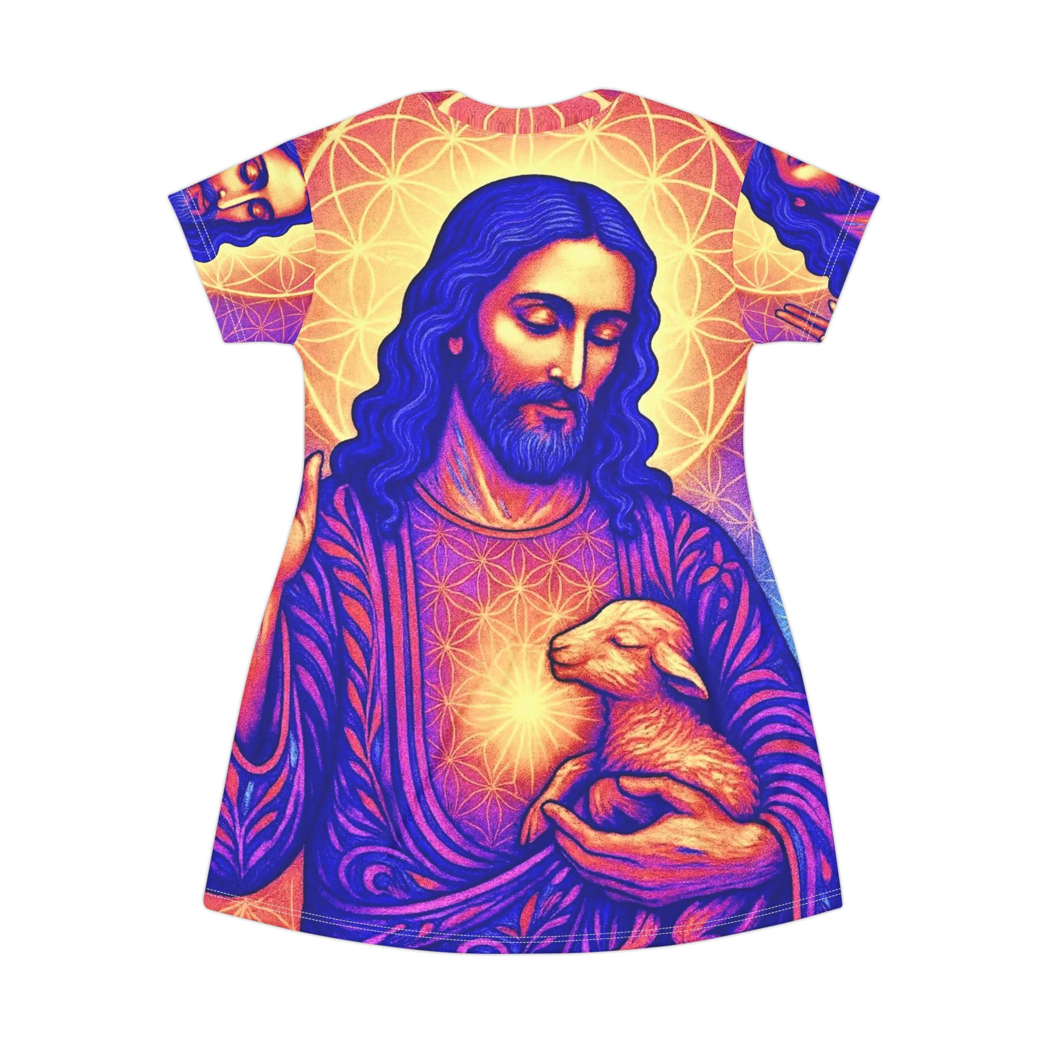 The Lamb T-Shirt Dress (AOP)
