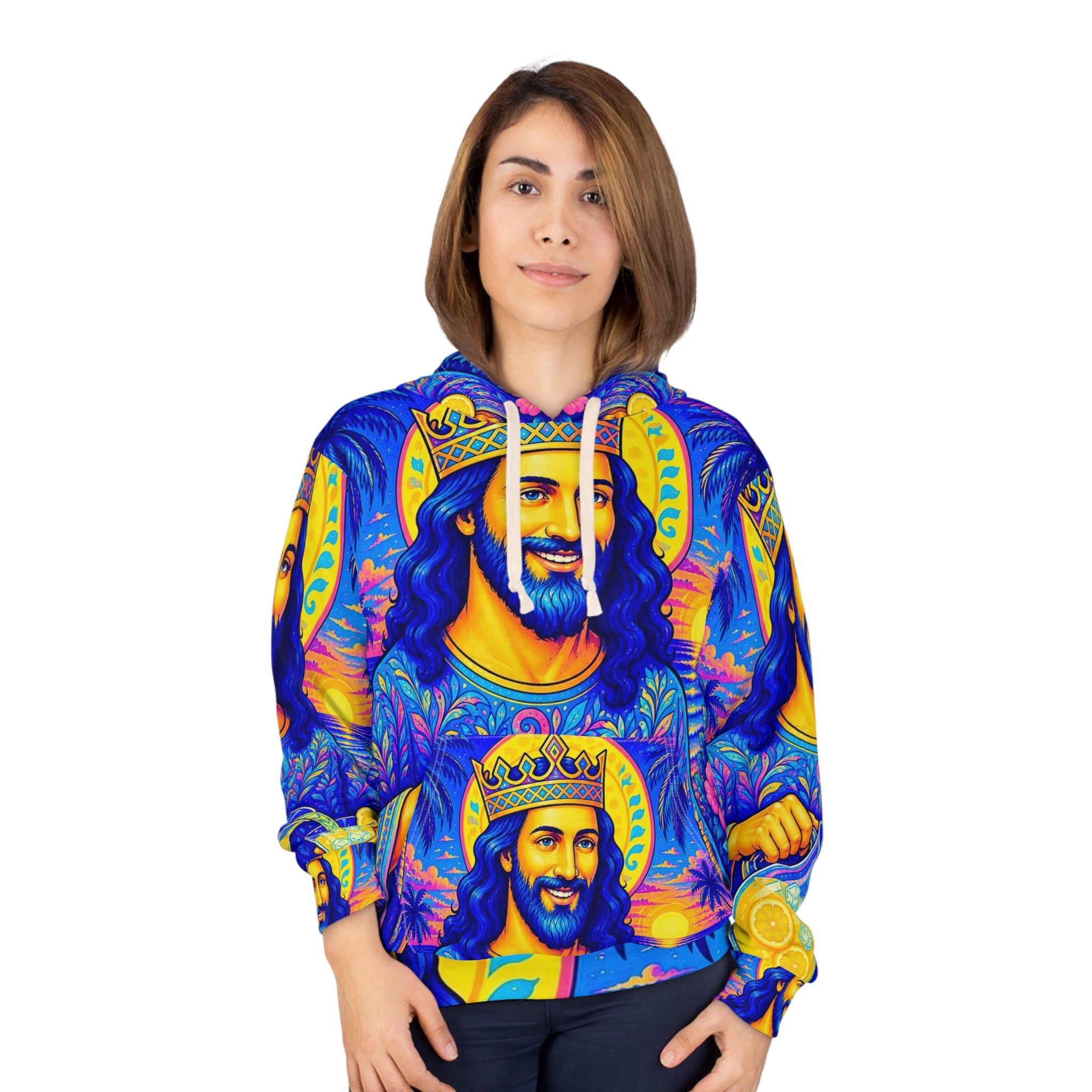 Jesus Making Lemonade Unisex Pullover Hoodie (AOP)