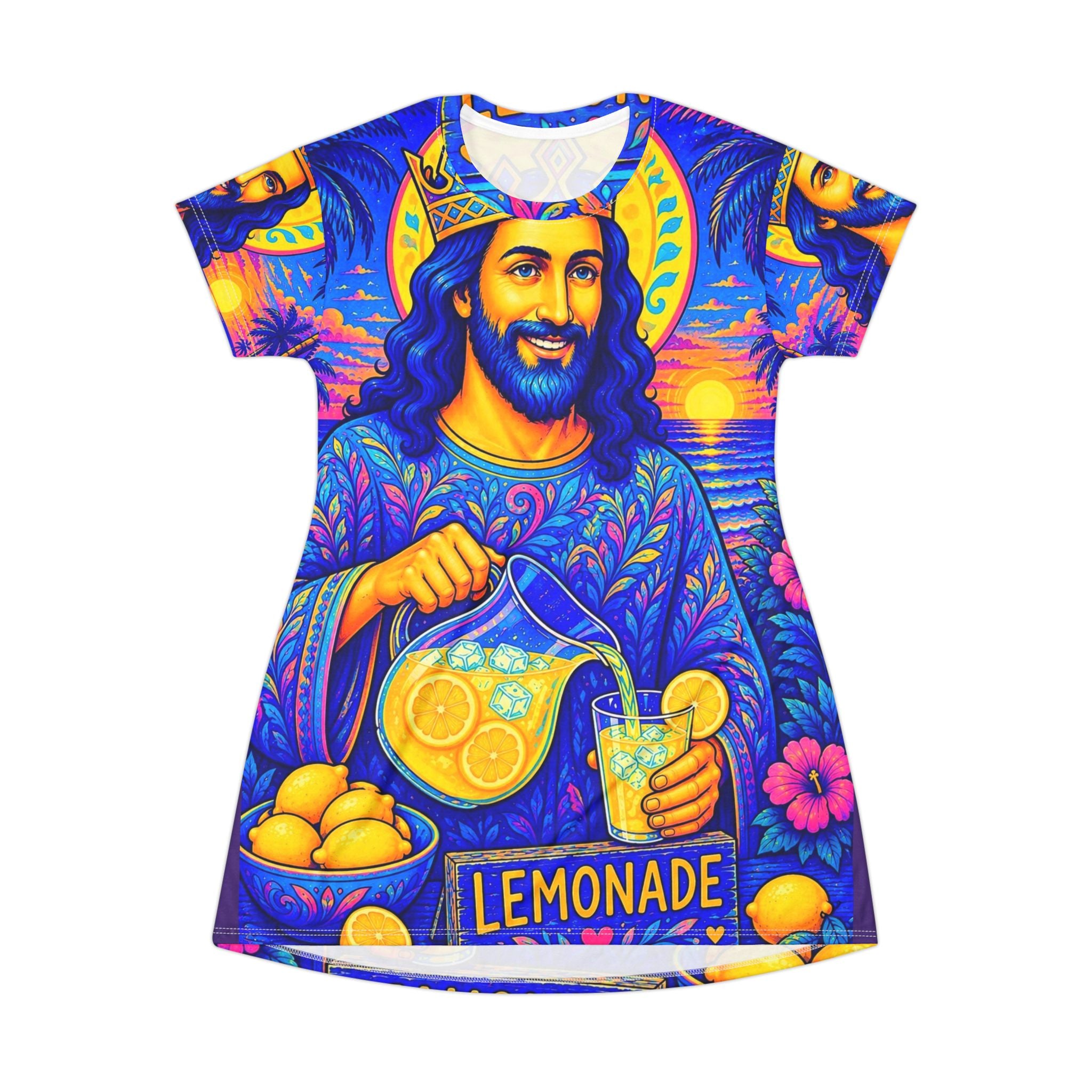 Jesus Making Lemonade T-Shirt Dress (AOP)