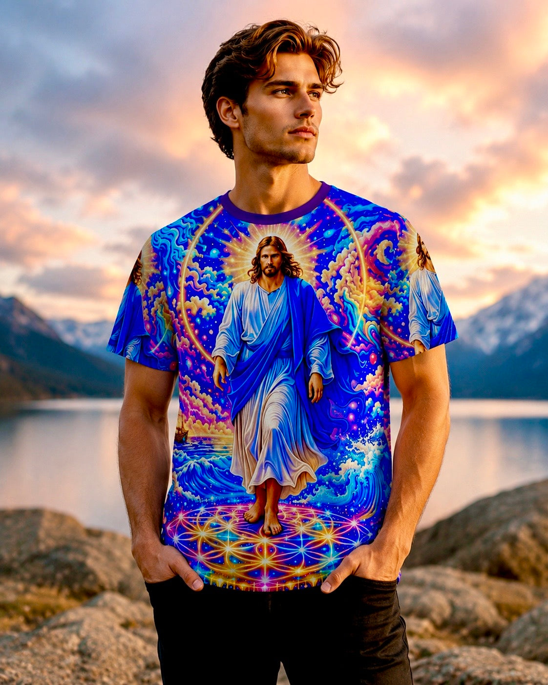 Resplendent Faith Unisex Cut & Sew Tee (AOP)