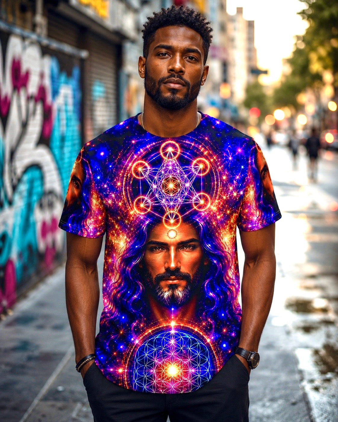 Crown of Light Unisex Cut & Sew Tee (AOP)