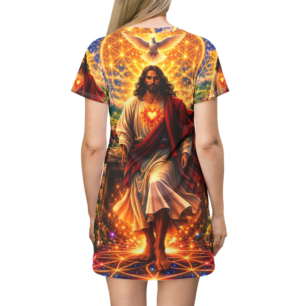 Radiant Ascension T-Shirt Dress (AOP)
