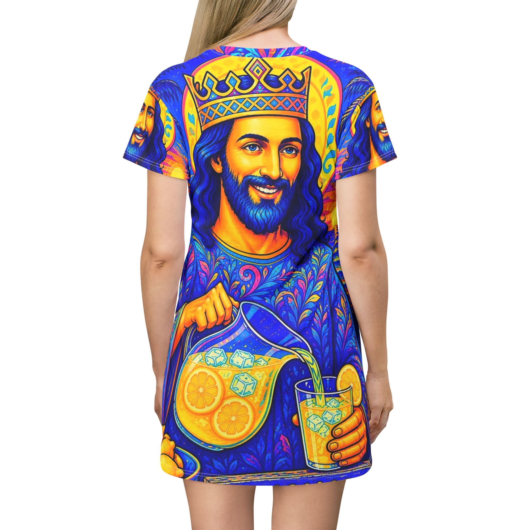 Jesus Making Lemonade T-Shirt Dress (AOP)