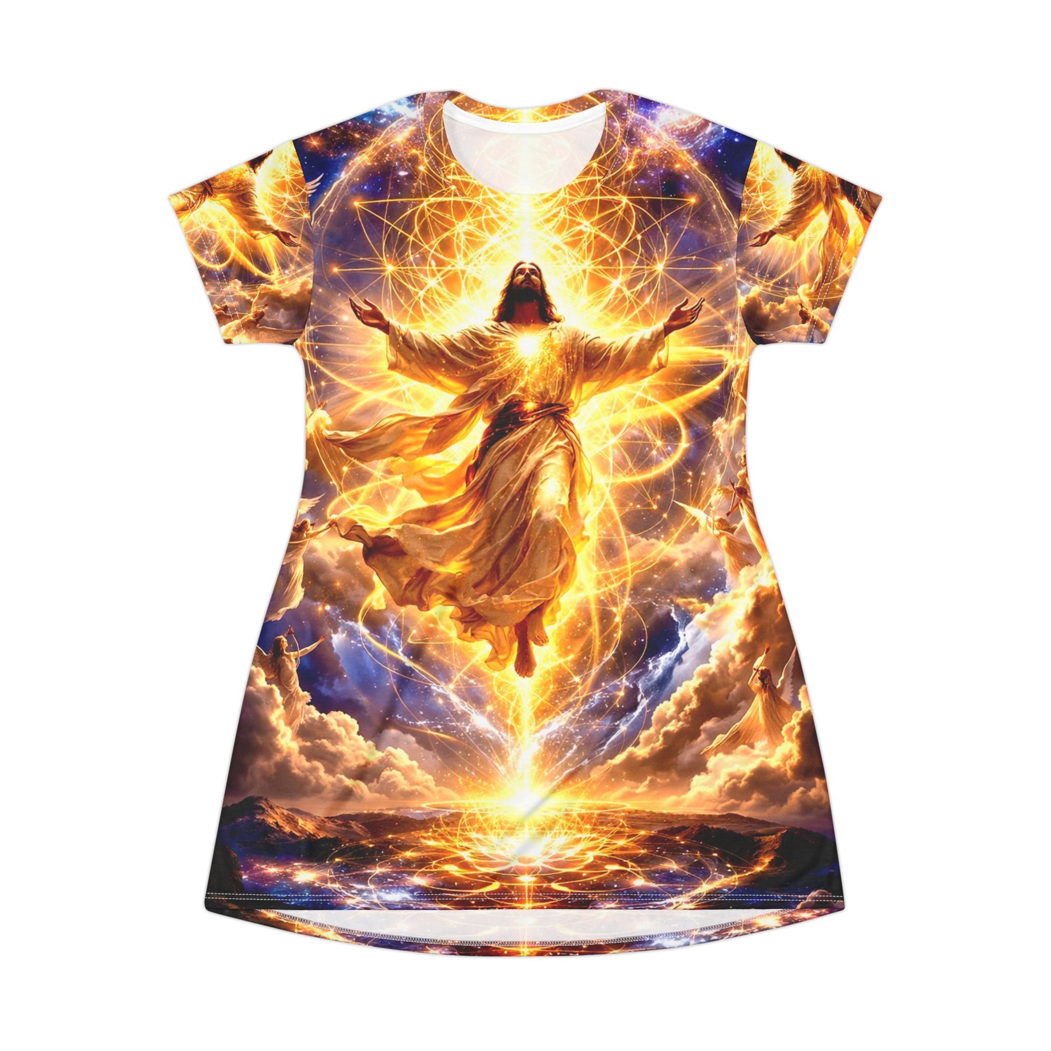 Celestial Resurrection T-Shirt Dress (AOP)