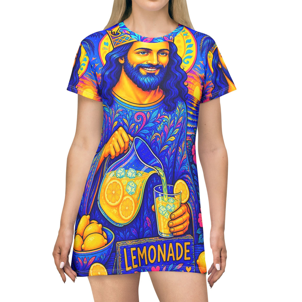 Jesus Making Lemonade T-Shirt Dress (AOP)