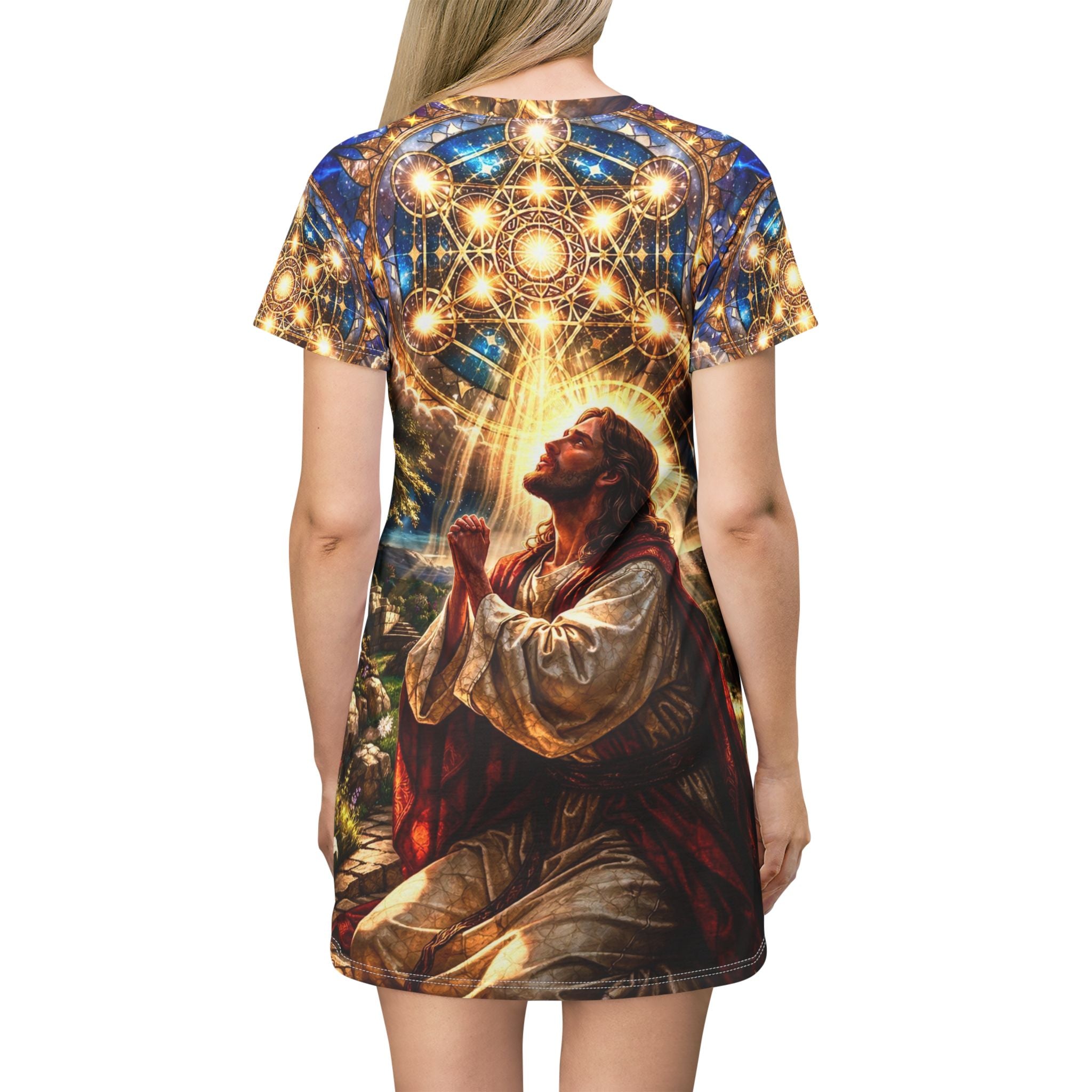 Jesus in the Garden of Gethsemane T-Shirt Dress (AOP)