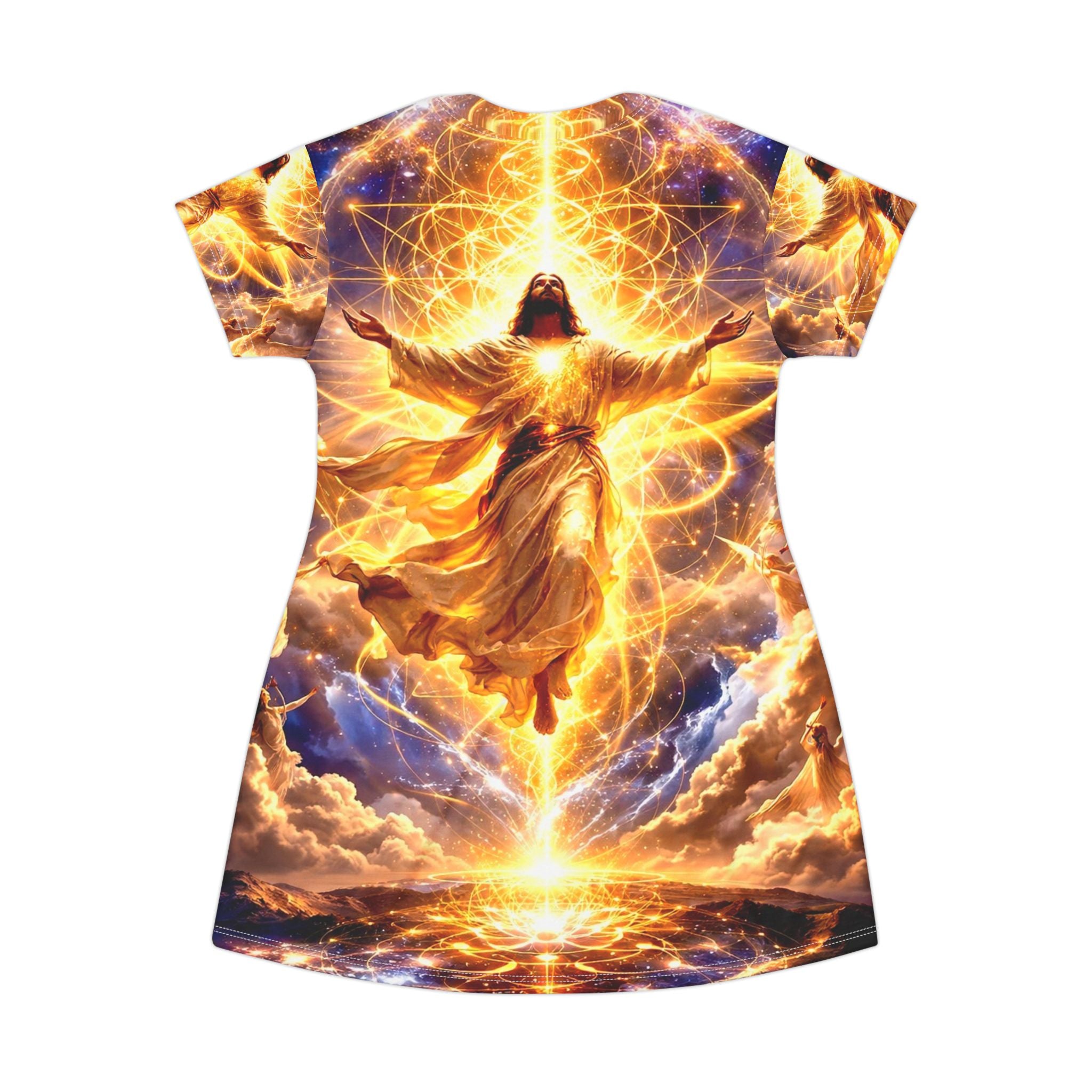 Celestial Resurrection T-Shirt Dress (AOP)